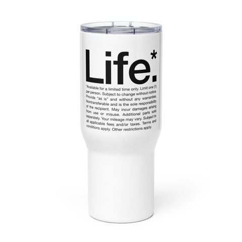 Life travel mug with handle