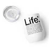 wines and champagne  spill-free lid stainless steel tumbler